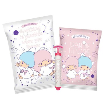 Sanrio 三麗鷗 四大四中真空壓縮袋 附抽氣桶  8入  1組  大 100 x 70cm + 中 80 x 60cm