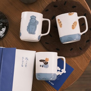 復古日式陶瓷馬克杯 / 大容量咖啡杯 / 女生小眾設計