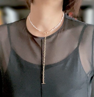 可變化多種風格的 縮皺紋理感小顆罌粟珍珠 頸鍊與手鍊