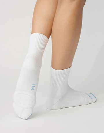 螺旋氣墊輕壓力襪- 白