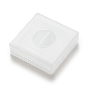 MUJI 聚丙烯捲線收納盒.附手機立架.方型半透明NONE