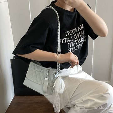 👜 卿選好物 👜森係鏈條單肩芋泥斜挎包波波包女2025包包新款百搭菱格流浪女包in