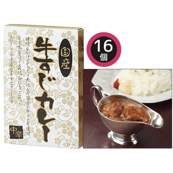 国産牛すじカレー 16食 国産牛すじカレー中辛180g×16 レトルト KGS-80 内祝い お祝い 返礼品 贈答 進物 ギフトプレゼント 税率8％