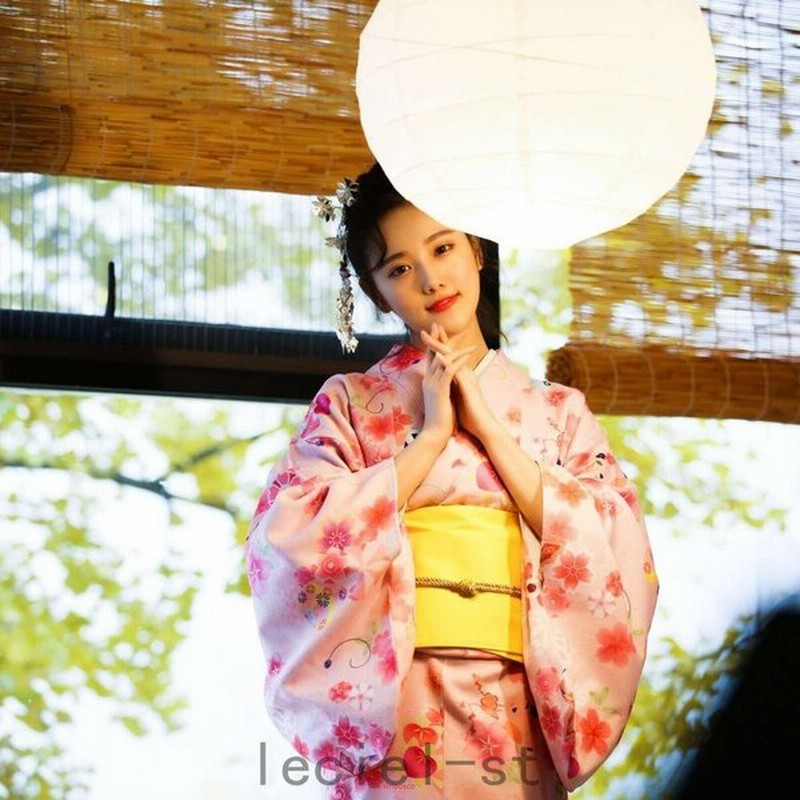 可愛い 和服 浴衣 単品 レディース シック 女性 単衣着物 花火大会 夏祭り 盆踊り 代 30代 40代 花柄 ゆかた ピンク 通販 Lineポイント最大0 5 Get Lineショッピング