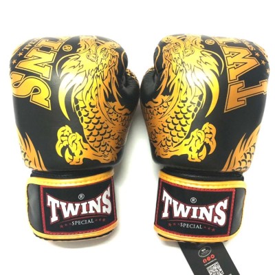 新品 正規 TWINS 本格ボクシンググローブ TWドラゴン 黒金