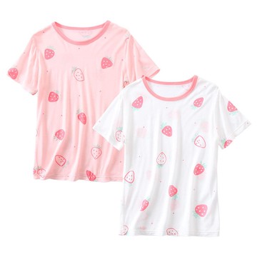 MAMDADKIDS - 透氣圓領短袖家居服(兩件組)-草莓