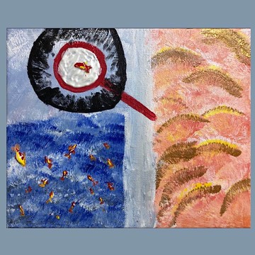 壓克力畫作 - 幸運兒