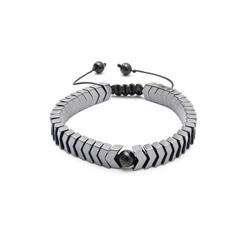 可客制 DISSOLVE設計師原創 黑膽石金曜石棱形設計手鏈