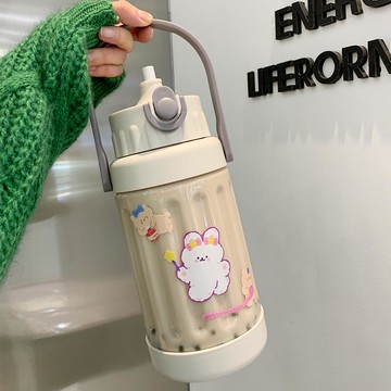水杯女大容量2000ml帶吸管塑料杯子網紅耐高溫大號水壺太空瓶