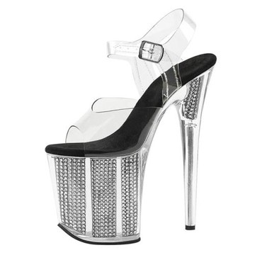 20厘米鋼管舞高跟鞋女防滑恨天高防水臺細跟性感模特走秀涼鞋大碼