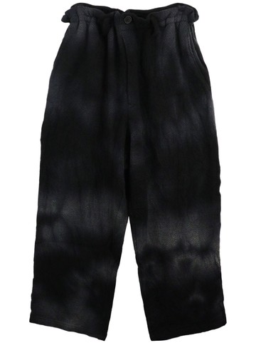 Yohji Yamamoto - tie-dye wool track pants - men - Wool - 3 - Brown