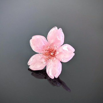 Early Bloom 永生花  真花 早開的櫻花 胸針 別針