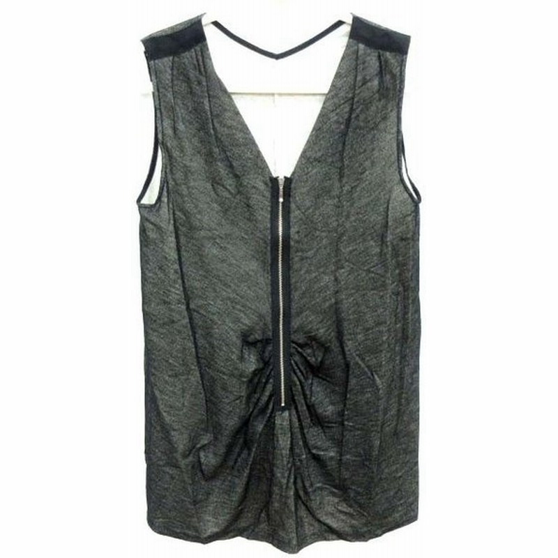 デプレ Des Pres トゥモローランド ワンピース チュニック ノースリーブ Vネック ジップアップ シフォン L 黒 ブラック Yi レディー 通販 Lineポイント最大0 5 Get Lineショッピング