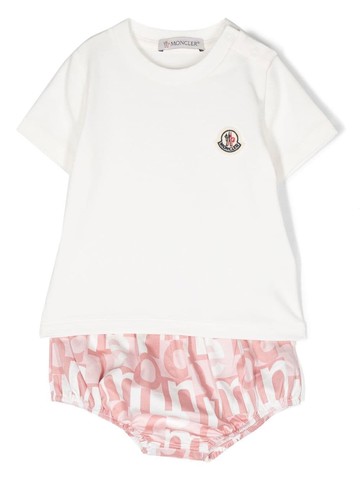 MONCLER KIDS t-shirt and bloomers set Girl