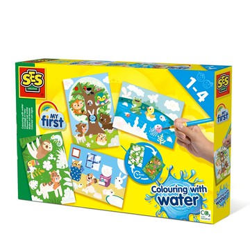 SES 神奇水畫系列 隱藏動物  #14456  1盒  隱藏動物 黃色