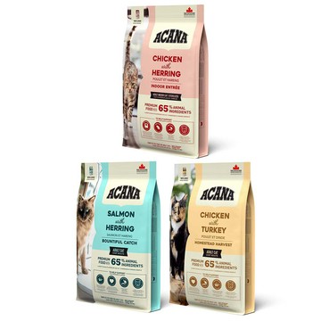 ACANA 低GI配方貓飼料4.5kg-田園收穫貓、豐盛漁獲貓、室內開胃貓(WDJ推薦/全齡貓/貓糧/貓飼料)