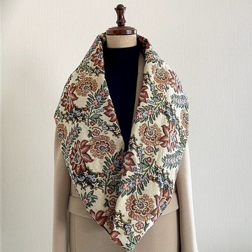花卉圖樣戈布蘭織 成熟優雅圍脖 | 秋冬款