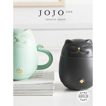JOJO'S L. PD.learn.招財貓馬克杯茶杯創意陶瓷杯辦公室水 | 選學