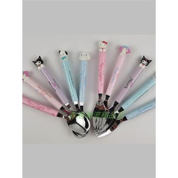 日本三麗鷗SANRIO KITTY MELODY玉桂狗高顏值頭型不銹鋼勺子更叉