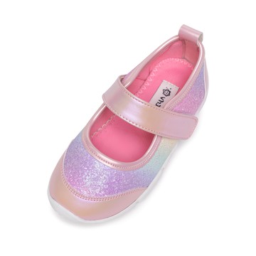 LA STELLA 女童亮片瑪麗珍鞋  190  亮片層次 粉色