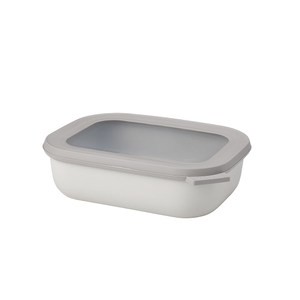荷蘭 Mepal 方形密封保鮮盒500ml(淺)-白
