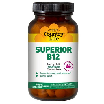 Superior B12 120 Lozenges by Country Life