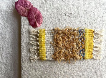 Knitting 梭織 毯 - 銀杏