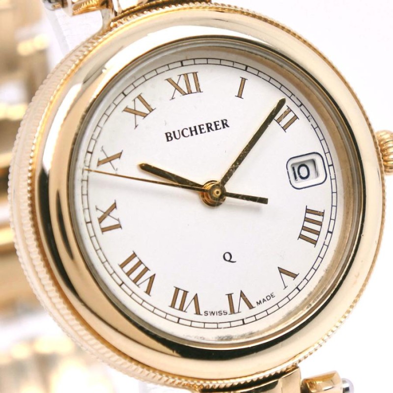 BUCHERER ブッフェラー 腕時計 ステンレススチール ゴールド クオーツ 