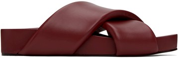 Jil Sander 红色衬垫凉鞋