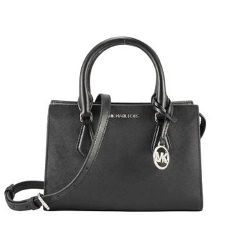 Michael Kors SHEILA小包-防刮三層手提/斜背/肩背包35S3S6HS5L(黑銀)