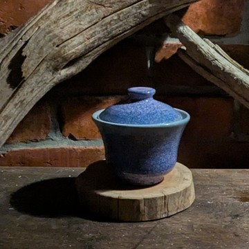 薰紫星空 手拉胚  蓋杯 星點釉 手作陶藝 上班族療癒禮