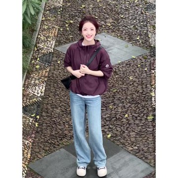 2026春季新款韓版連帽長袖沖鋒衣時尚休閑百搭顯瘦修身夾克外套女