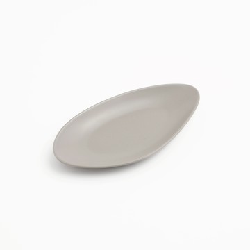 WAGA 流線灰霧 22.5cm 陶瓷橢圓盤｜單品