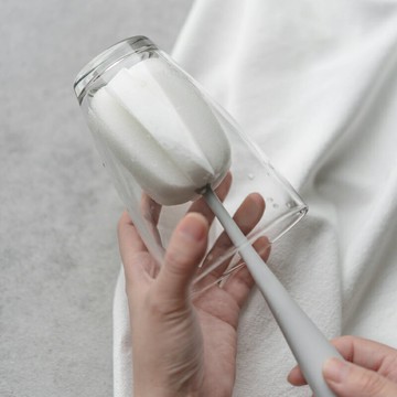 長柄杯刷瓶刷廚房刷子玻璃杯用刷長瓶茶杯海綿刷洗杯子奶瓶清潔刷
