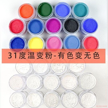 臺灣出貨12H🌈感溫變色粉 31度有色變無色溫變粉 注塑印刷滴膠diy繪畫 變色材料
