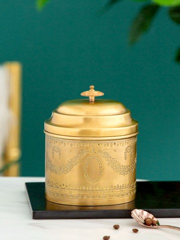 收獲小屋收納盒歐式復古輕奢精品高檔裝茶葉罐家用五谷雜糧收納罐