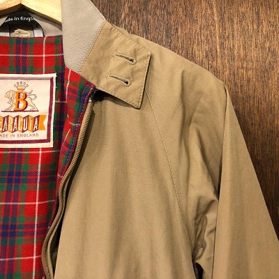 Baracuta G9 Harrington Jacket Tan Cotton 100% Aero Zip Made in 