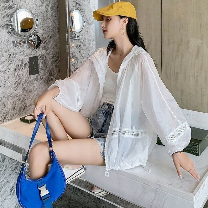 カーディガン 夏用 日よけ止め服 Uvカット レディース アウター 登山 ビーチ 旅行 通勤 長袖 冷感 ホワイト 白 パーカー 紫外線対策 薄手 フード付き ゆったり 通販 Lineポイント最大get Lineショッピング