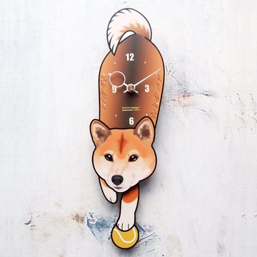 D-177 柴犬 - 動物造型鐘擺鐘