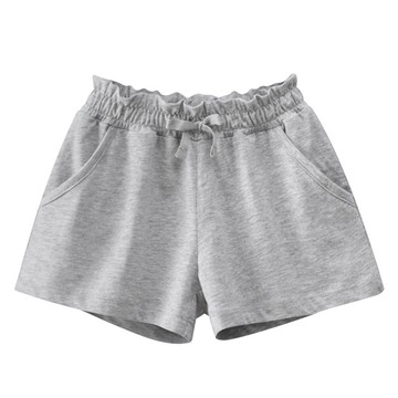 27home - 花邊鬆緊純棉短褲-灰色
