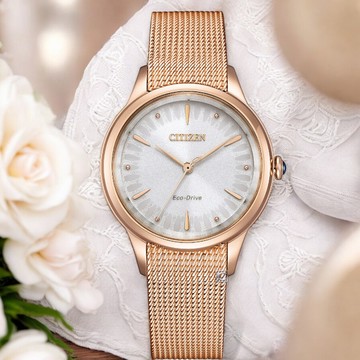 CITIZEN 星辰錶 L系列 自信之美 光動能錶 女錶 手錶 指針錶-EM1153-88A