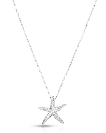 Starfish Tiny Treasure Necklace in White Gold
