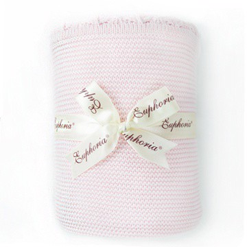 【EUPHORIA】柔舒棉毯 95X125公分-蜜桃粉