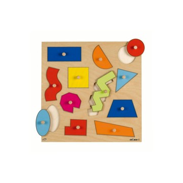 Educo 抓手拼圖遊戲 幾何形狀塊  12片  1盒