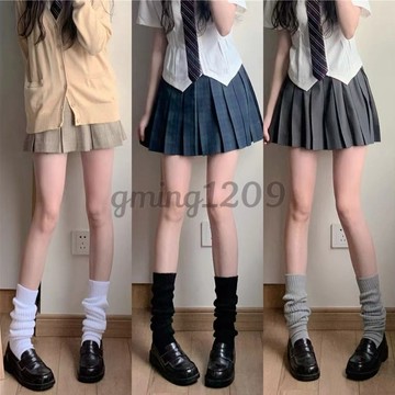 襪子女美式堆堆襪夏季中長筒襪白色春鞦薄款顯瘦腿jk襪子小腿襪女 G N J C