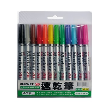 ACE 英士 速乾筆12色套組 2mm  綜合色  1組