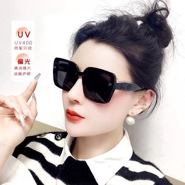 帕森偏墨鏡女款夏季防紫外線防曬開車偏光太陽鏡大臉顯瘦高級感