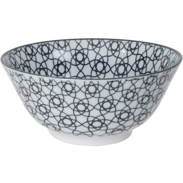 《Tokyo Design》荷蘭 瓷製餐碗-花繩黑15cm-- 飯碗 湯碗