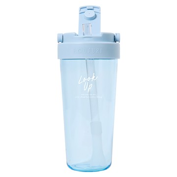 『HOUSUXI‧舒希』Tritan輕透舒吸杯(附彈跳吸管)760ml-淺水藍