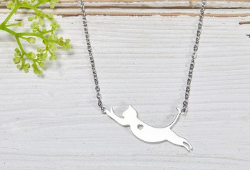 貓咪超人項鍊 - 抗敏醫療鋼